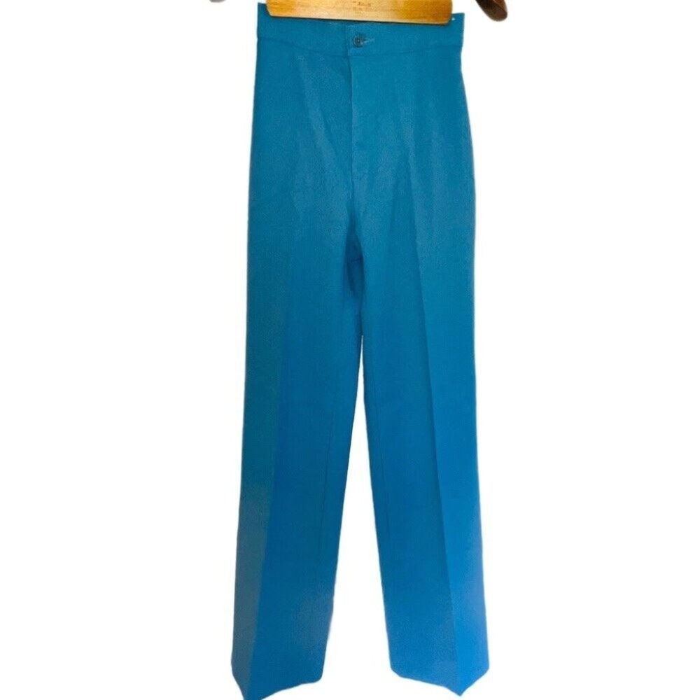 Vintage 80s/90s Blue Levi Strauss Polyester High Rise Dress Pants Size 6